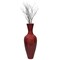 Uniquewise 37.5 Inch Red Bamboo Tall Floor Vase With Twig Branches Set
